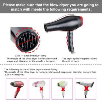 Collapsible Silicone Hair Dryer Diffuser - Travel and Easy Storage - Fit Most Hair Dryers with Nozzle Diameter D-1.575Inch to 1.968 Inch (4-5cm) - Gray
