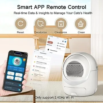 Automatic Self Cleaning Litter Box with App Control