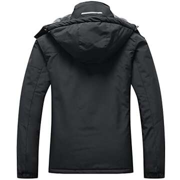 SUOKENI Women's Waterproof Warm Winter Snow Coat Hooded Raincoat Ski Snowboarding Jacket