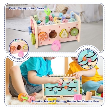 Lterfear 9 in 1 Montessori Pounding Toy for Toddlers