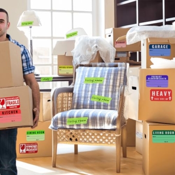 Large Color-Coded Moving Labels for Easy Organizing