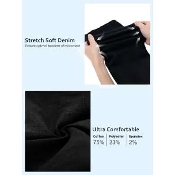 Chasehot Pull on Skinny Jeans for Women, Stretchy High Waisted Leggings Trendy Tummy Control Demin Jegging with Pockets