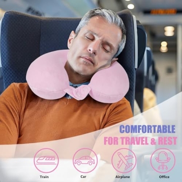 SAIREIDER Travel Neck Pillow with Memory Foam for Ultimate Comfort