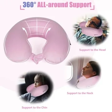 SAIREIDER Travel Neck Pillow with Memory Foam for Ultimate Comfort