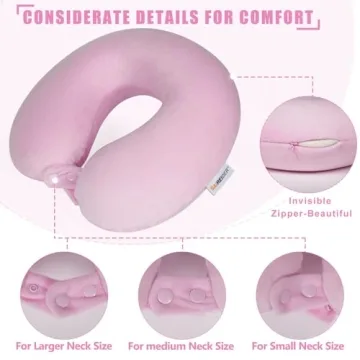 SAIREIDER Travel Neck Pillow with Memory Foam for Ultimate Comfort