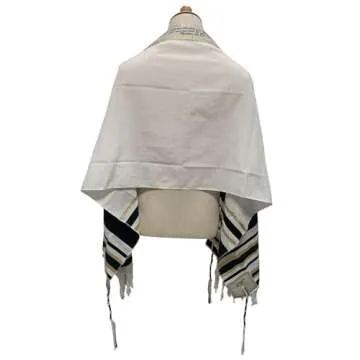 New Covenant Prayer Shawl, English/Hebrew Design (Black)