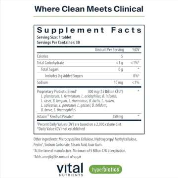 Hyperbiotics Vital Nutrients Pro-15 Advanced Probiotics | 15 Strains + Kiwifruit for Digestive Healt...