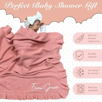 Personalized HuitzilAM Knit Baby Blanket – Soft Custom Gift