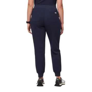FIGS Zamora High Waisted Jogger Style Scrub Pants for Women - Navy, Regular M