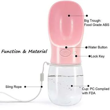 ANREONER Portable Dog Water Bottle - Eco-Friendly & Leak-Proof