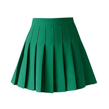 TONCHENGSD High Waist Pleated Mini Skirt with Built-in Shorts