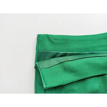 TONCHENGSD High Waist Pleated Mini Skirt with Built-in Shorts