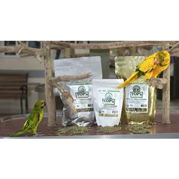 TOP's Parrot Food Bird Pellets for Small Hookbills - Non-GMO, Peanut Soy & Corn Free, USDA Organic Certified - 12 oz / 340 g