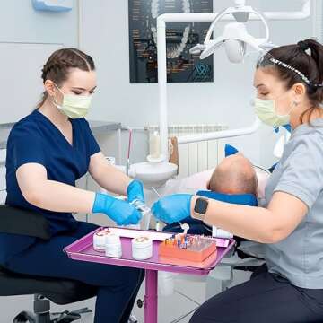 Wuissvnb Premium Aluminum Salon Tray with Wheels