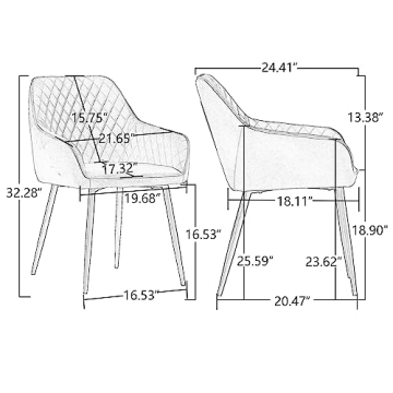 Stylish ENJAOUSLF Velvet Dining Chairs Set for Modern Homes