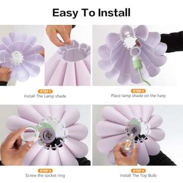 Elegant EOEYYOYB Pleated Table Lamp for Home Decor