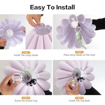 Elegant EOEYYOYB Pleated Table Lamp for Home Decor