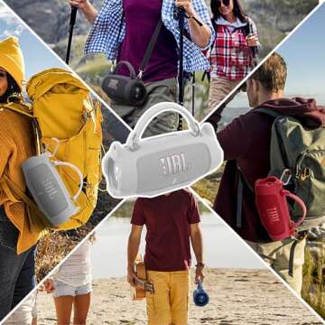 Khanka JBL Charge 6 Silicone Case with Shoulder Strap