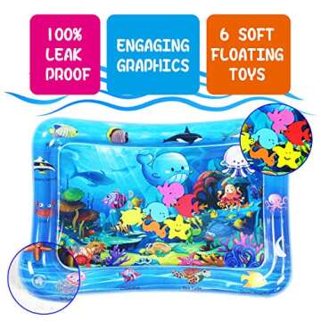 SUNSHINE-MALL Tummy Time Inflatable Play Mat for Babies