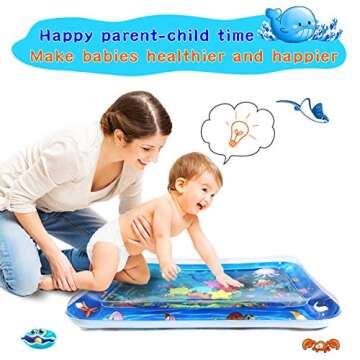 SUNSHINE-MALL Tummy Time Inflatable Play Mat for Babies