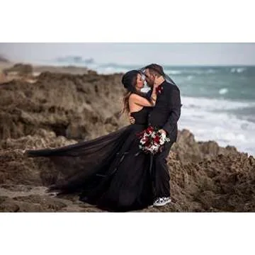 Women Wedding Long Maxi Tulle Skirt with Train plus size