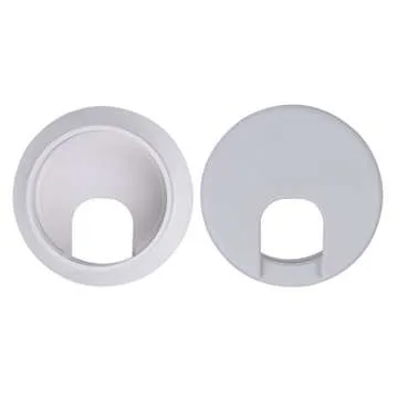2" White Desk Grommet (5 Pack) - Organize Cords Neatly