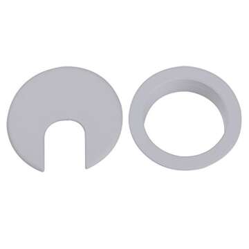 2" White Desk Grommet (5 Pack) (White)