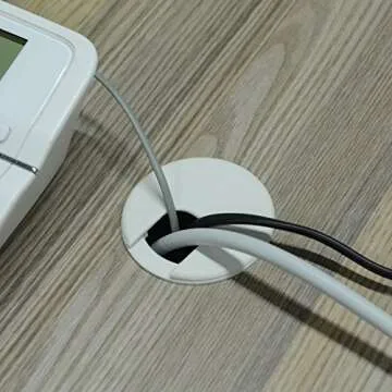 2" White Desk Grommet Pack for Clean Cable Management