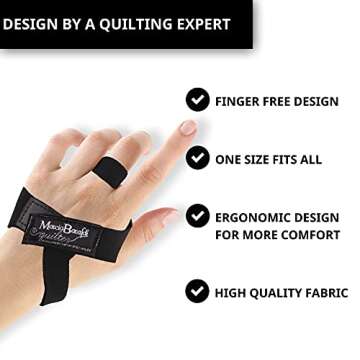 Marcia Baraldi Quilting Grip Gloves for Free-Motion Quilting or Sewing - Adjustable sizes- Small-Medium-Large