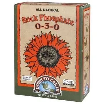 Down To Earth All Natural Fertilizers Organic Rock Phosphate Mix 0-3-0, 5 lb