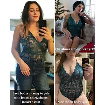 Avidlove Dark Green Teddy Lingerie for Women - Elegant