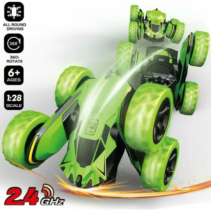 Threeking RC Stunt Cars - 360° Flips, Remote Control