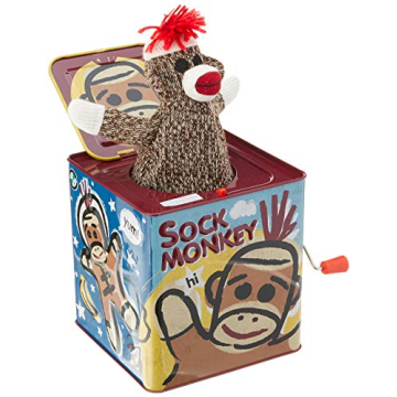 Sock Monkey Jack in the Box - Timeless Musical Toy for Toddlers