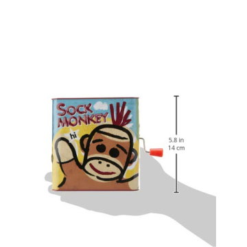 Sock Monkey Jack in the Box Toy for Kids 18+ Months