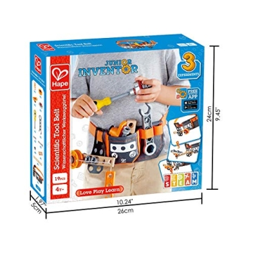 Hape Junior Inventor Tool Belt for Creative Kids Aged 4+