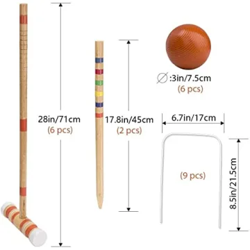 Buy ROPODA Six-Player Croquet Set for Outdoor Fun