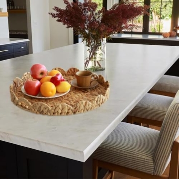 Gurfuy Oversized Round Ottoman Table Tray 19.7"