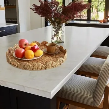 Gurfuy Oversized Round Ottoman Table Tray 19.7"