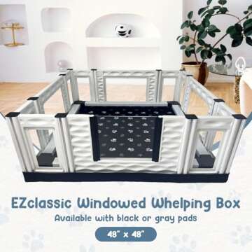 EZwhelp EZclassic Windowed 48" Whelping Box: Puppy Safety Redefined