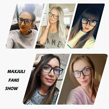 Stylish MAXJULI Blue Light Blocking Glasses for All Users