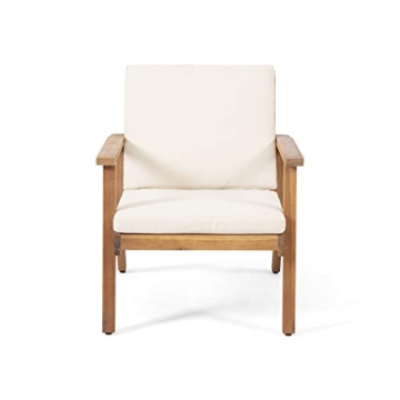 Stylish Acacia Wood Outdoor Club Chairs Set of 2