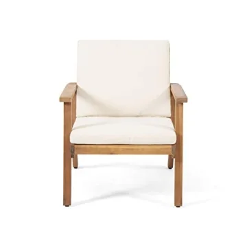 Stylish Acacia Wood Outdoor Club Chairs Set of 2