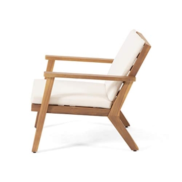 Stylish Acacia Wood Outdoor Club Chairs Set of 2