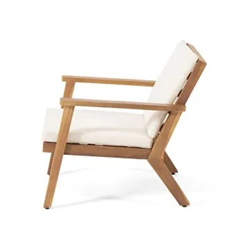 Stylish Acacia Wood Outdoor Club Chairs Set of 2
