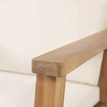 Stylish Acacia Wood Outdoor Club Chairs Set of 2