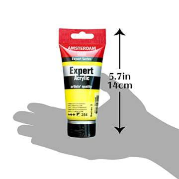 Amsterdam Talence Acrylic Paint Acrylic Color Expert Permanent Lemon Yellow T1911-254-0 2.5 fl oz (75 ml)
