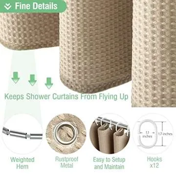 Extra Long Luxury Shower Curtain for Modern Bathrooms