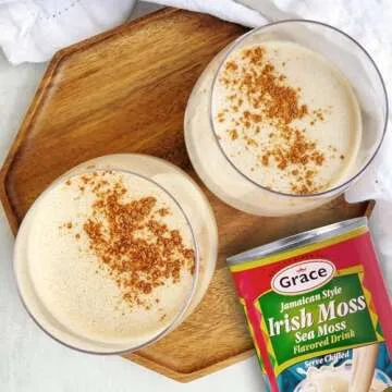 Grace Jamaican Style Irish Moss Drink 9.6oz - 6 Pack - Authentic Jamaican Sea Moss Drink - Vanilla Flavored Sea Moss Beverage