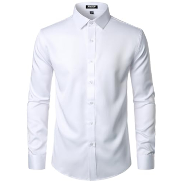 Men's Wrinkle Free Slim Fit Dress Shirt - JEMITOP