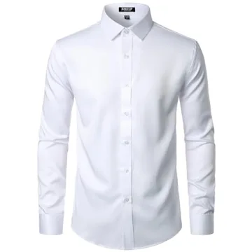 Men's Wrinkle Free Slim Fit Dress Shirt - JEMITOP